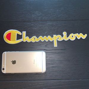 Champion iron on patch